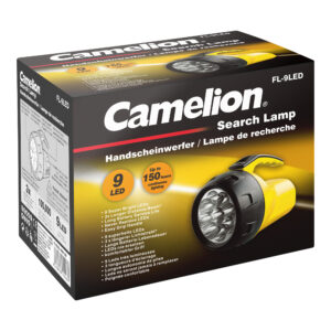 CAMELION FL-9LED-4R6B 9 x LED večglavni ročni reflektor / vključno s 4 x R6 baterijami