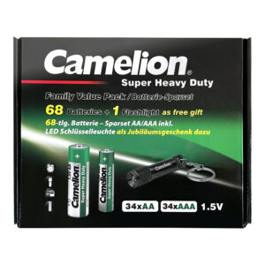 CAMELION Cink oglje ekonomski set AA+AAA 68 kosov, vključno z LED lučko za ključe.jpg
