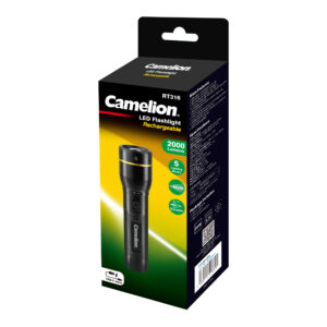 CAMELION RT316-CBH Polnilna svetilka 20 W, črna