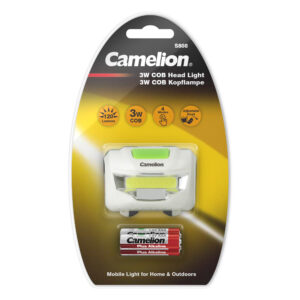 CAMELION S808-DB – 3-vatna COB-žarometna svetilka / 4 funkcije / 120 lumnov / vključno s 3 x AAA alkalnimi baterijami