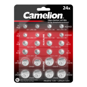 CAMELION AG Alkaline + CR litijeva gumbna baterija, komplet 24 kosov