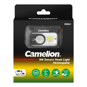 CAMELION RS921-CBH - 9W senzorska svetilka za glavo, polnilna