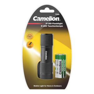 CAMELION T266-DB-BLK – 9-LED žepna svetilka, črna