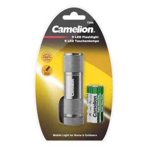 CAMELION T266-DB-SLV – 9-LED žepna svetilka, srebrna